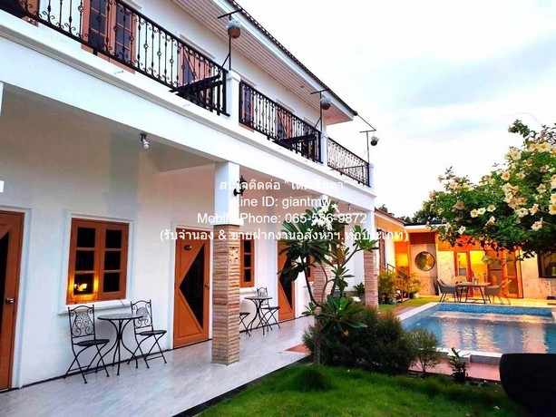 โรงแรม ขายพูลวิลล่า 2 ชั้น (บ้านพักตากอากาศ) ทะเลชะอำ บนเนื้อที่ 99 ตร.ว. 7 น 8 น้ำ ราคา 15 ล้านบาท 99 ตาราง-วา 0 Ngan 0 Rai 8 BR 7 BR 15000000 - ใกล้ หาดชะอำ ราคาสุดคุ้ม เพชรบุรี   