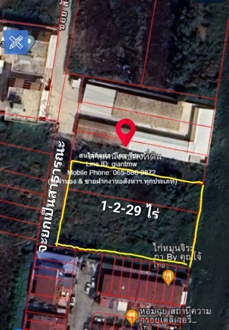 ขายด่วน ๆ ที่ดิน ขายที่ดิน ซ.สังฆสันติสุข 6 หนองจอก กรุงเทพ (ผังสีส้ม: ย.5-8) 1-2-29 ไร่, 6.29 ล้านบาท  6290000 thb  ใหญ่ 29 ตร.วา 2 งาน 1 ไร่ ใกล้กับ ห่างแม็คโคร หนองจอก 2.3 กม.  BIG SALE!!