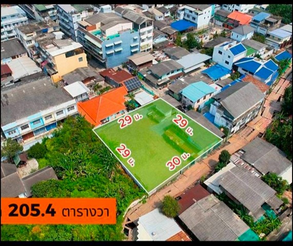 ขายที่ดินเปล่า ซอยจรัญสนิทวงศ์ 3 เนื้อที่ 205.4 ตารางวา  บางกอกใหญ่   กรุงเทพ