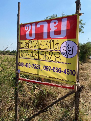 ขายที่ดิน7-3-31 ไร่  คลอง15 หน้าติดถนน   หลังติดคลองบางบัวใหญ่ บางปลากด  องครักษ์  นครนายก   ZY250